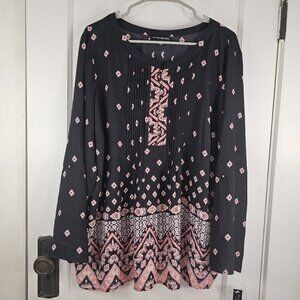 Zac & Rachel Woman Size 2X Blouse Top Long Sleeve NEW